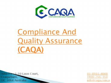 Why RTOs Need CAQA for Risk Management