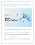 Remote Software Testing PowerPoint PPT Presentation