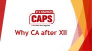 Why CA after XII