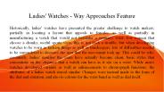 Ladies' Watches - Way Handles Function