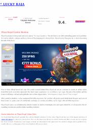 Plaza Royal Casino Review