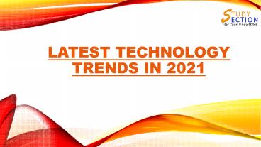 Latest technology trends in 2021