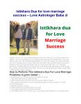 Istikhara Dua for love marriage success - Love Astrologer Baba Ji PowerPoint PPT Presentation