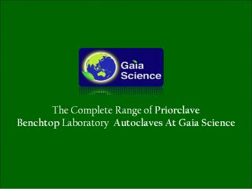 Benchtop Autoclave Sterilizer Equipment