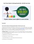 Top 10 Career Options for Biology Students After 12th With Career Goals PowerPoint PPT Presentation