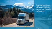 How ManageTeamz Addresses Logistics Concerns And Boosts Profitability?