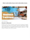 What is Online Tuition & How to Start Online Tuition at Home PowerPoint PPT Presentation