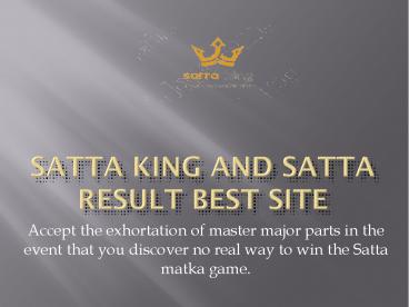 Online satta king earn money site
