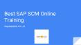 Best SAP SCM Online Training PowerPoint PPT Presentation