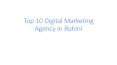 Top 10 Digital Marketing Agency in Rohini | Best SEO Agency in Rohini