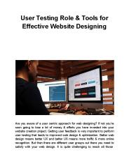 User Testing Role & Tools for Effective Website Designing