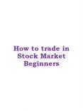 How to trade in Stock Market for Beginners PowerPoint PPT Presentation