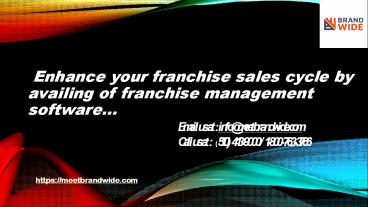 Enhance your franchise sales cycle using franchise management software