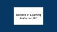 Benefits of Learning Arabic in UAE PowerPoint PPT Presentation
