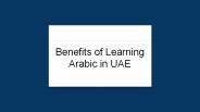 Benefits of Learning Arabic in UAE