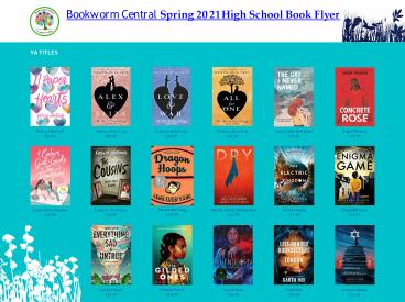 Bookworm Central Spring 2021 High School Book Flyer