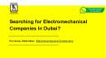 List of Electromechanical Contracting Companies In Dubai. (1) PowerPoint PPT Presentation