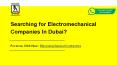 List of Electromechanical Contracting Companies In Dubai. PowerPoint PPT Presentation
