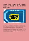 Make Your Family and Friends Happy to Give them The Best Gift Card Ever? PowerPoint PPT Presentation