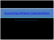 Accounting Software Implementation – Harshwal & Company LLP