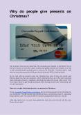 Why do people give presents on Christmas? PowerPoint PPT Presentation