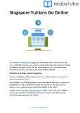 Singapore Tuitions Go Online PowerPoint PPT Presentation