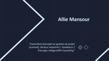 Allie Mansour - Chef de projet expérimenté de Montréal, Canada