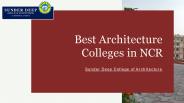 Best Architecture Colleges in NCR