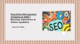 Reputation Management Company in Delhi | Importance of Online Marketing PowerPoint PPT Presentation