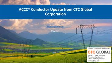 ACCC® Conductor Update from CTC Global Corporation