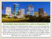 Furnished Apartments for rent in Houston TX