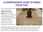 A Comprehensive Guide to Pebble Floor Tiles