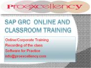 Proexcellency   provides SAP GRC  online and classroom training.
