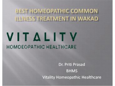 Homeopathic Common Illness Treatment In Wakad | Vitality