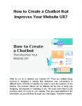 How to Create a Chatbot that Improves Your Website UX? PowerPoint PPT Presentation
