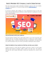 Best & Affordable SEO Company | Local to Global Services