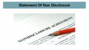Statement Of Non Disclosure