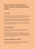 Why is GIIS the best IB school in Dubai? Explain what people thought about it PowerPoint PPT Presentation