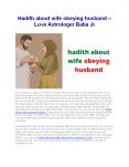 Hadith about wife obeying husband - Love Astrologer Baba JI PowerPoint PPT Presentation