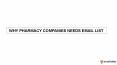 Why Pharmacy Companies Needs Email List PowerPoint PPT Presentation