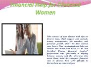 Financial Help for Divorced Women