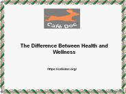 The Difference Between Health and Wellness