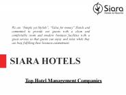 Top Hotel Management Companies