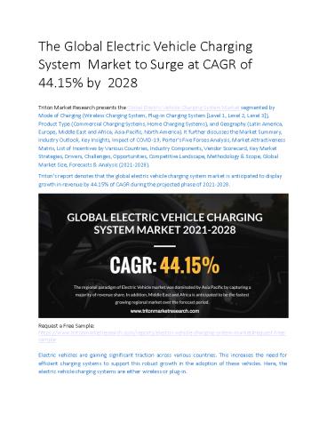 Global Electric Vehicle Charging System Market | Growth