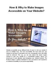 How & Why to Make Images Accessible on Your Website?