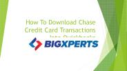 Download Chase credit card transactions to QuickBooks