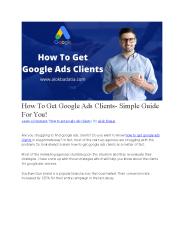 How To Get Google Ads Clients