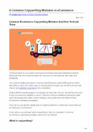 Common Ecommerce Copywriting Mistakes And How To Avoid Them