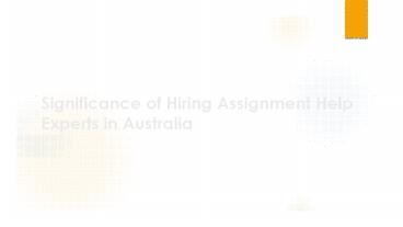 Significance of Hiring Assignment Help Experts in Australia