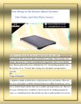 Few things to be known about Ceramic Hot Plates and Hot Plate Covers PowerPoint PPT Presentation